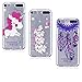 Produktbild iPod Touch 5 Hülle Silikon, LuckyW 3X TPU Einhorn Eis Unicorn Traumfänger Hülle für iPod Touch 5/6 Soft Silikon Glitter Tasche Transparent Clear Klar Durchsichtig Ultra Slim Thin Dünne Schutzhülle Weiche Flexibel Kratzfeste Scratch-Resistant Stoßfest Shockproof Etui Bumper Case