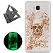 Produktbild HUAWEI Honor 5X hülle,[Mit freiem schwarzem Kickstand] Keyye [Kreative Luminous Durable] Silikon hülle,Aquarell Drucken Muster [Anti Staub]SchlankWeich gel TPU Schrubben Transparent Schutzhaut fluoreszierend Grüner Effekt Nacht Glühen in der Dunkel Portable Cover für HUAWEI Honor 5X-Skelett Rose