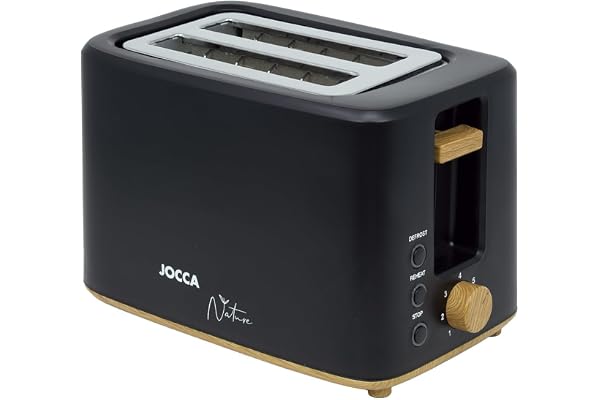 Jocca Grille-Pain 2 Tranches 700W 7 Niveaux de Brunissage Noir