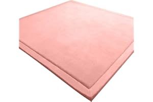 LEHOUR Tappeto di Velluto Corallo Ispessimento per Bambini Coperta strisciante Tappeto Morbido per Bambini Tatami Tappetino Antiscivolo per Bambini (Rosa, 200 * 240CM)