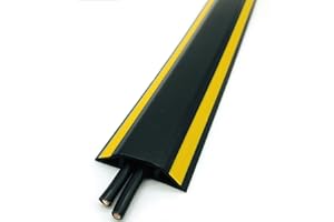 QXDGOAL Pavimento Cavi Calpestabile Sicura E Durevole, Proteggere Cavo Pavimento in Materiale Morbido del PVC, Canalina Passacavi Muro Adesiva(Color: A, S: 3m)