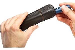 ‎DIABAG diabag Insulin Pen Tasche Pencase Leder schwarz, 102 (Außenmaß 20 x 5 cm)