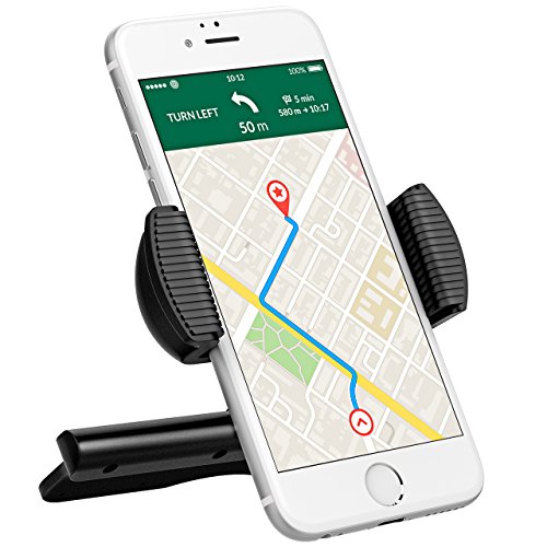 Soporte M  vil Coche para Ranura de CD de Coche Mpow CD Slot Car Mount con Sostenedor 360    Rotaci  n para iPhone 7 7Plus 6  6 Plus  6S SE  iPod Touch  Nexus 4 5  HTC  Sansum  Huawei  Motorola  Sony y Dispositivos GPS