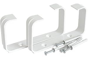 La Ventilazione STV2126B Nr. 2 Staffe Fermatubo con Viti e Tasselli per Tubo Rettangolare, 120x60 mm