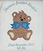 Blue Bow Baby Bear Luxury Personalised Disney Applique Super Soft Fleece Baby Blanket