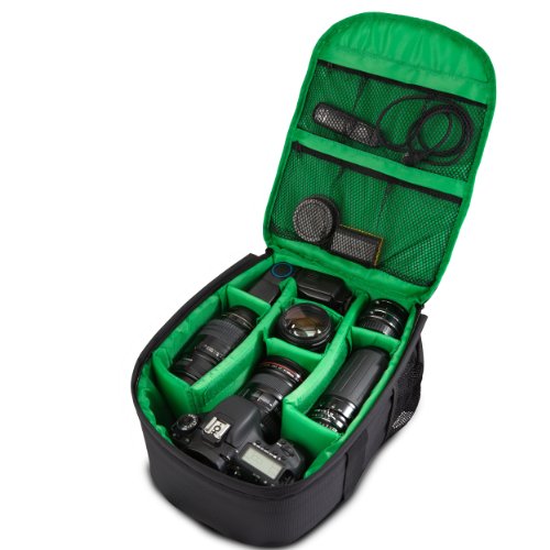 RIVACASE Spiegelreflex Rucksack – Hochwertige Kameratasche mit Zubehörfächern und hohen Tragekomfort – Schwarz - 6