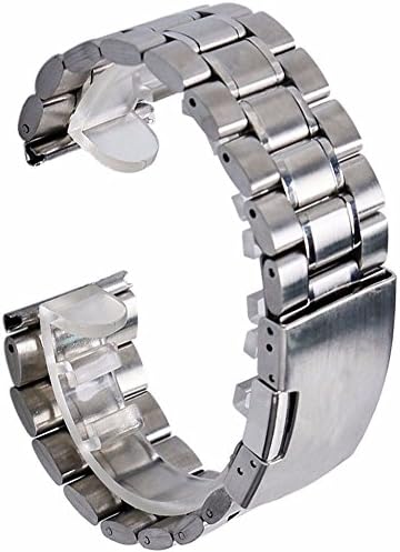 Universal 22 mm Stainless Steel Watch (Casio Orient Fossil Invicta Hamilton Pulse Seiko Timex can fit Bell Ross Bremont Breitling Bulova Cartier Citizen Christopher Ward Daniel Wellington IWC Louis Moinet Lange Sohne Omega Oris Panerai Patek Rolex Tag Heuer Tissot) Band/Strap Straight End/Bracelet Links + Free Watch Band Strap Link Remover Adaptor Shop Repair Tool