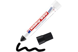 edding 950 Industrial Painter - czarny - 1 pisak - okrągła stalówka 10 mm - marker do pisania na metalu, skałach, drewnie - szorstkich lub mokrych powierzchniach - trwały, wodoodporny