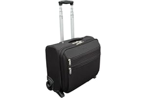 Clémentina Frog Trolley Sac Ordinateur Traveller Horizontal, 22cm x 43cm x 33cm, Noir