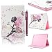 Produktbild iPad 2 iPad 3 iPad 4 Hülle, Deenor Big butterfly girl Design Tasche PU Leder Abdeckung Stand Schutzhülle für Apple iPad 2 iPad 3 iPad 4. (Big butterfly girl)