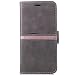 Produktbild LMAZWUFULM Hülle für Elephone P9000 4G 5.5 Zoll PU Leder Mini Mund Design Magnetverschluss Brieftasche Lederhülle Klassisch Elegant Handytasche Mischfarben Muster im Bookstyle mit Stent Funktion und Karten Slot Schutzhülle Ledertasche Flip Cover für Elephone P9000 4G (5.5 Zoll) Grau-Rosa