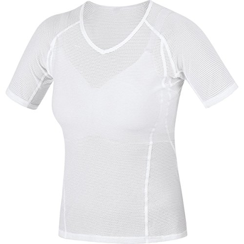 GORE BIKE WEAR Damen Unterzieh-Shirt, Kurzarm, Stretch, GORE Selected Fabrics, BASE LAYER LADY Shirt, Gre: 44, Wei, USHIRW