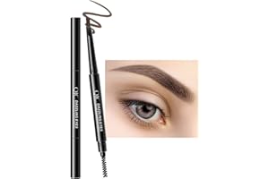 RENHUANGFUXI Eyebrow Pencils, Eyebrow Pen, Brow Pencils with Brow-Brush Easy Makeup Tool, Natural Looking Long-Lasting Eye Brower Pencils, Eyebrow Tinting Tool, 1 PC Dark Brown Eyebrow Pencils
