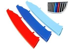 BizTech ® Clip In Grille Inserts Compatible with BMW Series 3 E36 E46 E90 E91 E92 E93 F34 G30 Bonnet Hood Kidney Sport Stripes Cover (E90 E91 03-08 Pre-LCI 12-Beams)