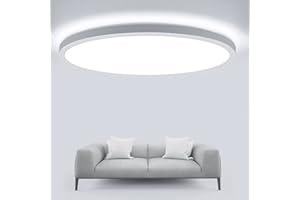 LEDYA Bathroom Ceiling Lights, Ø295mm 18W 1600lm Bathroom Lighting Waterproof, 144W Equivalent, 6000K Cool White, Led Round Flush Ceiling Light for Kitchen, Bedroom, Toilet, Utility Room