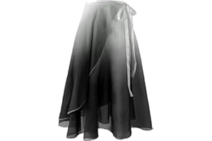 Baisdan Women Ballet Wrap Skirt Chiffon Sheer Long Ballet Dance Skirt Dancewear