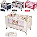 Produktbild TecTake Kinder Reisebett höhenverstellbar mit Babyeinlage -diverse Farben- (Beige)