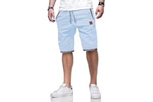 ZOXOZ Decontracté Ete Short Homme Coton avec Poche