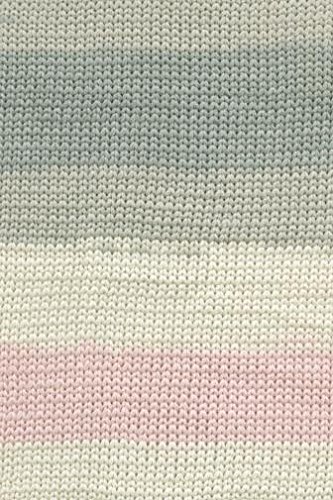 Lang Yarns Sol Degrade Bändchengarn Fb. 109 Pastel Mix (Creme, Rosa, Grau) aus 100 % Baumwolle
