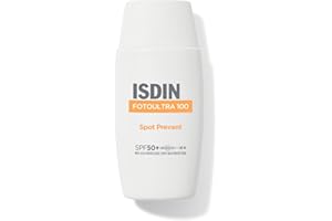 ISDIN Fotoultra 100 Spot Prevent SPF 50+ Crema de Textura Fluida Antimanchas que Ayuda a Prevenir la formación de Manchas Solares, 50ml