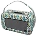 Produktbild KitSound Jive Retro Tragbares DAB Radio mit Dual Alarm Wecker, UK Netzstecker und Tragegriff - mit Blumenmuster