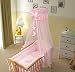 10 Piece Nursery Crib Bedding Set 90x40cm Fits Rocking / Swinging Cradle (Bear Moon Pink)
