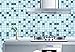 Produktbild Ayzr Wc Fliesen Selbstklebend, Wasserfest Wallpaper Mosaik Wand 60Cmx1M, Blau
