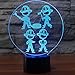 Produktbild 3D feuerwehrleute Optische Illusions-Lampen, Tolle 7 Farbwechsel Acryl berühren Tabelle Schreibtisch-Nachtlicht mit USB-Kabel für Kinder Schlafzimmer Geburtstagsgeschenke Geschenk