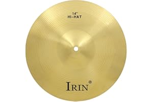 HEBEOT 8/10/12/14/16Inch Drum Brass Cymbals Percussion Splash Crash Hi-Hat Cymbal For Beginners, Professional Players Golden(14in)