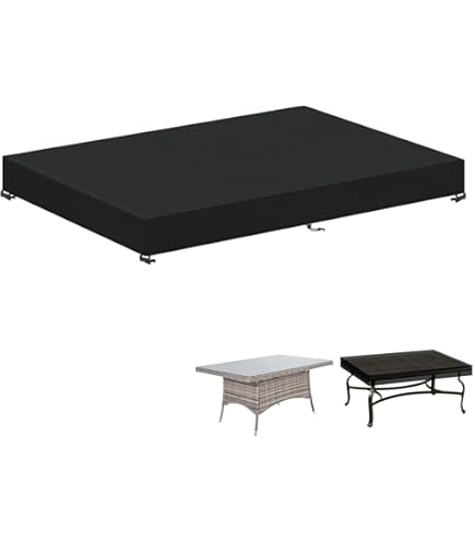 QINGMUSENLIN Gartentisch Abdeckplane - Wasserdichte Schutzhülle Für Gartenmöbel