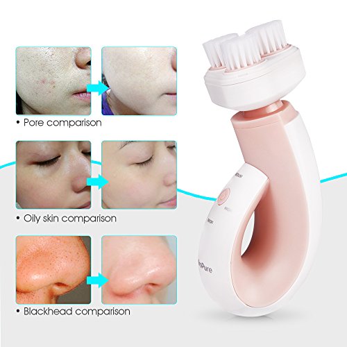 MiroPure Sonic Bürste zur Gesichtsreinigung Reinigungsbürste Gesichtsbürste mit 3 Geschwindigkeiten und 1 kostenlosem Bürstenkopf als Ersatz - 2