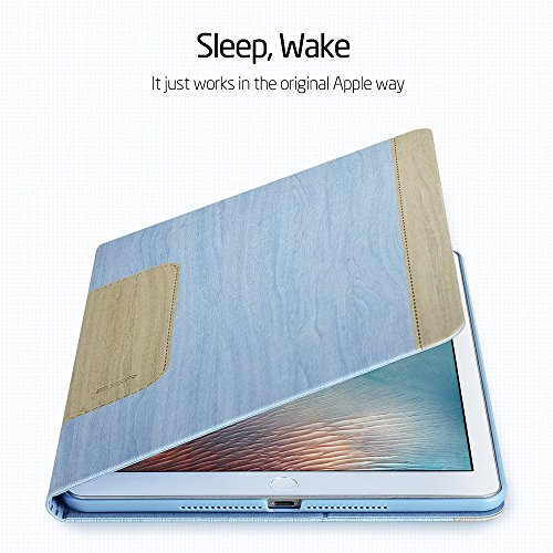 iPad Air 2 Hülle, ESR® Auto aufwachen / Schlaf Funktion und Einstellbarem Blickwinkel Funktion Schutzhülle für iPad Air 2/iPad 6 (Blau) - 4