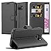 Price comparison product image Cadorabo Book Case works with Samsung Galaxy S7 ACTIVE in OXID BLACK - with Magnetic Closure, Stand Function and Card Slot - Wallet Etui Cover Pouch PU Leather Flip
