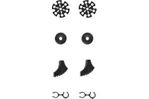 Glymnis Puntas para Bastones de Senderismo 2 Puntas de Bota 2 Cestos de Barro 2 Cestos de Nieve y 2 Conexiones en Forma de 8