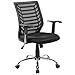 Produktbild Archimede h8082 K Miami Stuhl, Stoff und Netz Technische atmungsaktiv, Schwarz, 60 x 59 x 103 cm