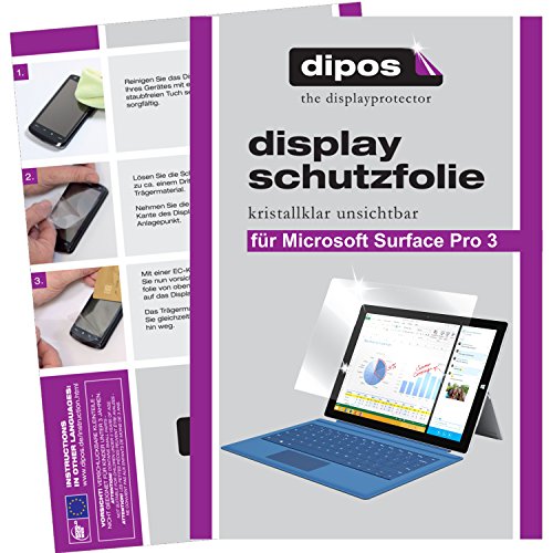 dipos Microsoft Surface Pro 3 Schutzfolie (2 Stück) – kristallklare Premium Folie Crystalclear - 2