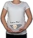 Maternity Pregnancy size 10 - 20 Cotton BABY Peek a boo Top Tunic T-Shirt (Medium, White)