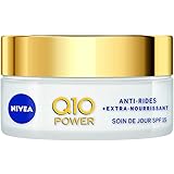 NIVEA Q10 Power Anti-Rughe Trattamento Giorno + Extra Nutriente (1 x 50 ml), Trattamento Viso FPS 15 arricchito con Olio di A