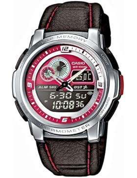 Casio Herren-Armbanduhr Analog - Digital Quarz Leder AQF-102WL-4BVEF