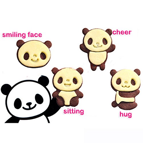 Huayang Partei Heim Frühstück DIY niedlichen Comic Panda Form Kuchen Ausstecher Kunststoff Brot Form Hersteller 4 Arten 1 Satz - 4