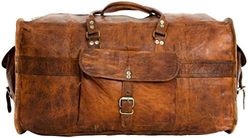 "Bobby" Genuine Leather Weekend Travel Sports Gym Holdall Leisure Hand Luggage Vintage Bag Unisex R36b