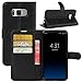 Price comparison product image Galaxy S8 Plus Case, HualuBro [Kickstand] [All Around Protection] Premium PU Leather Wallet Flip Phone Protective Case Cover with Card Slot for Samsung Galaxy S8 Plus 2017 Smartphone (Black)