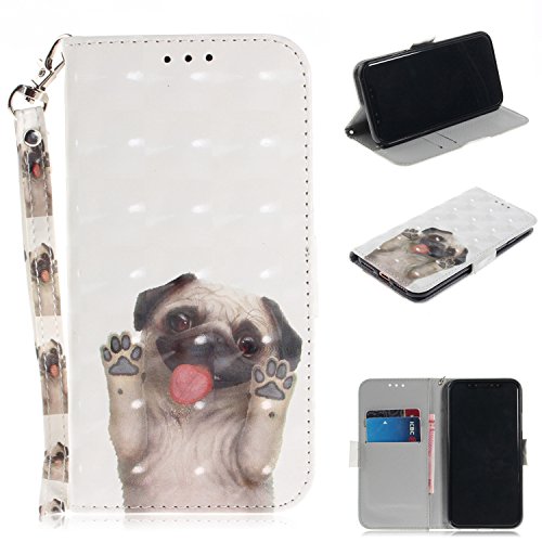 Preisvergleich Produktbild Apple iPhone X (5.8 Zoll) Handyhülle [Premium Leder] [Standfunktion] [Kartenfach] [Magnetverschluss] 3D Schlanke Leder Brieftasche für Apple iPhone XS (5.8 Zoll) 2018 (10)