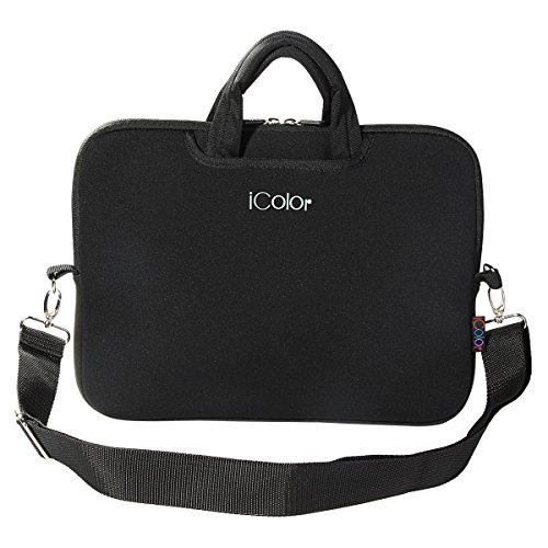 iColor Netbook- und Chromebook Tasche Notebooktasche Laptoptasche Schutzhülle für Größe 12,9 13 13,3 Zoll mit Zubehörfach und Schultergurt