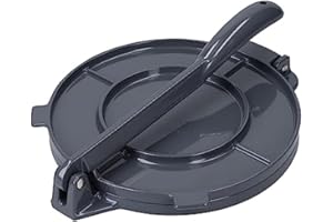 KitchenCraft World of Flavours Mexikanische Tortilla-Presse in Geschenkbox, Aluminium, 20 x 20 x 9 cm, Silber