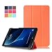 Produktbild Samsung Tab A 2016 Hülle,PU Leder Case Cover und Back Schutzhülle für Samsung Galaxy Tab A (2016) SM-T580N/T585N 25,54 cm (10,1 Zoll) Tasche Leder Skin Hülle mit Magnetic Magnet und Standfunktion (Orange)