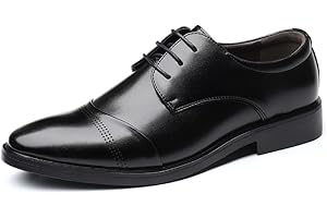 Bandkos Anzugschuhe Herren Lederschuhe Business Klassischer Schnürschuhe Glattleder Derby Hochzeit Brogue Schuhe Schwarz Braun Gr.38-47 EU