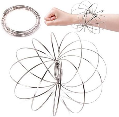 REN CHI 2pcs Intelligent Inductive Circle Flow Ring Magic Wristband Bracelet Amazing Torofluxus Flowtoys Flowrings Inductive Toy