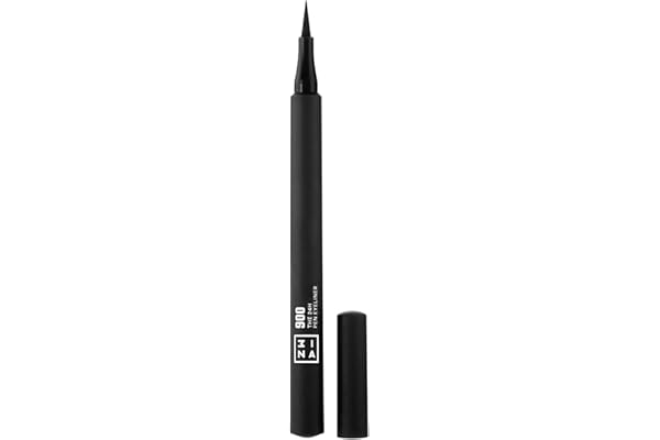 3INA MAKEUP - The 24h Pen Eyeliner 900 - Negro - Líquido Mate - Eyeliner Waterproof - Delineador de 24h de Duración - Alta pigmentación Apta Ojos Sensibles - Vegan - Cruelty Free