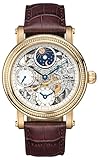 SELVA Herren-Armbanduhr mit Handaufzug, vergoldet, Sonne- und Mondphase, kleine Sekunde - C338660